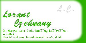 lorant czekmany business card